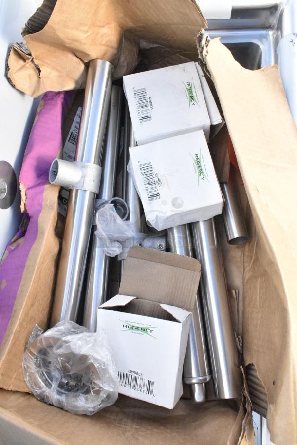 BRAND NEW SCRATCH AND DENT! Regency 600S31014 Stainless Steel 3 Bay Sink w/ Drains. Bay 14x12 - Image 8 of 11