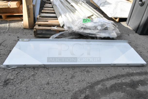 12 BRAND NEW SCRATCH AND DENT! Regency 600WS1860 18" x 60" 18 Gauge Stainless Steel Solid Wall Shelf. 12 Times Your Bid! - Image 1 of 5