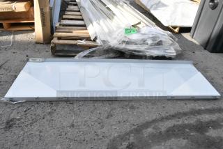 12 BRAND NEW SCRATCH AND DENT! Regency 600WS1860 18" x 60" 18 Gauge Stainless Steel Solid Wall Shelf. 12 Times Your Bid!