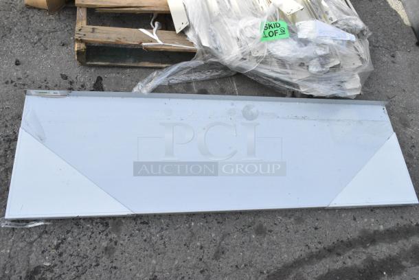 12 BRAND NEW SCRATCH AND DENT! Regency 600WS1860 18" x 60" 18 Gauge Stainless Steel Solid Wall Shelf. 12 Times Your Bid! - Image 4 of 5