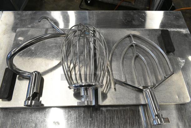 3 BRAND NEW SCRATCH AND DENT! Items Including 425DOUGEMM20 Ecoline by Hobart DOUGH-EMM20 Dough Hook for EMM20-STD, 425BEATEMM20 Ecoline by Hobart BEATER-EMM20 Flat Beater for EMM20-STD, 425WHIPEMM10 Ecoline by Hobart WHIP-EMM10 Wire Whip for EMM10-1STD. 3 Times Your Bid! - Image 1 of 9