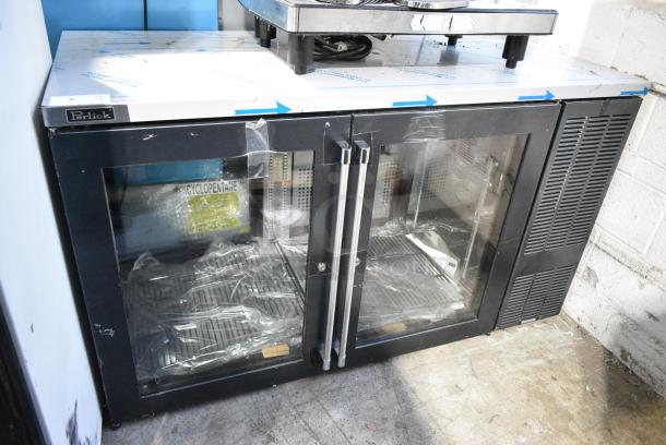 BRAND NEW SCRATCH AND DENT! 2023 Perlick PTS60-RF-Y-G-X-H1 Metal Commercial 2 Door Undercounter Pass Through Back Bar Cooler Merchandiser. 115 Volts, 1 Phase. - Image 1 of 4
