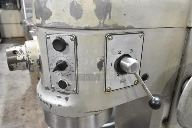 Hobart H-600 T Metal Commercial Floor Style 60 Quart Planetary Dough Mixer w/ Stainless Steel Mixing Bowl, Paddle and Whisk Attachments. 220 Volts, 3 Phase. - Image 2 of 4