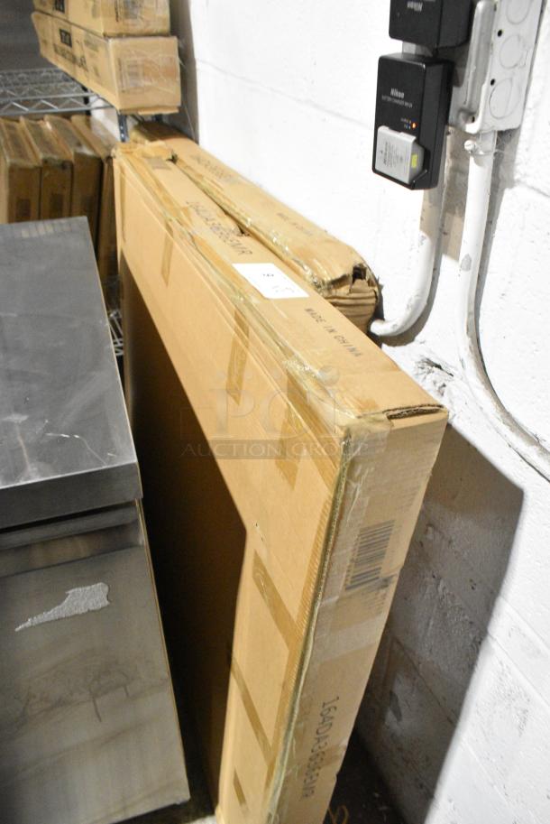 2 BRAND NEW SCRATCH AND DENT! Lancaster Table & Seating 164DA3636EMR  Alloy Series 36" x 36" Emerald Green Standard Height Outdoor Table. May Be Missing Pieces. 2 Times Your Bid! - Image 1 of 3