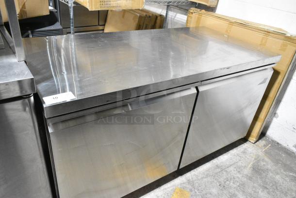 Avantco 178SSUC60RHC Stainless Steel Commercial 2 Door Undercounter Cooler on Commercial Casters. 115 Volts, 1 Phase. Tested and Working! - Image 1 of 5