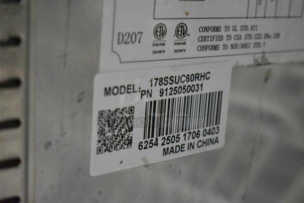Avantco 178SSUC60RHC Stainless Steel Commercial 2 Door Undercounter Cooler on Commercial Casters. 115 Volts, 1 Phase. Tested and Working! - Image 3 of 5