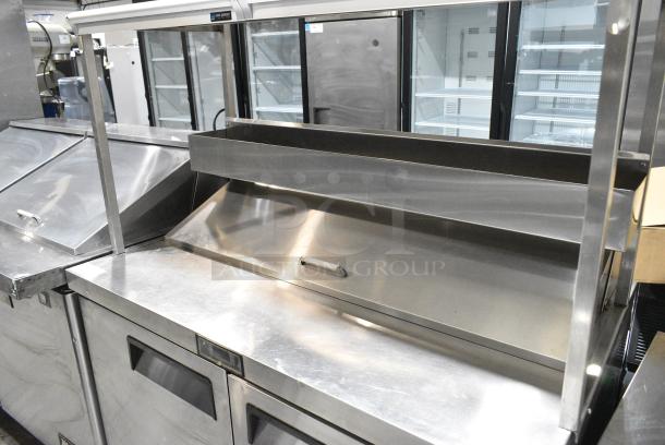 2018 Atosa MSF8302GR Stainless Steel Commercial Sandwich Salad Prep Table Bain Marie Mega Top w/ Over Shelves on Commercial Casters. 115 Volts, 1 Phase. Tested and Working! - Image 5 of 6
