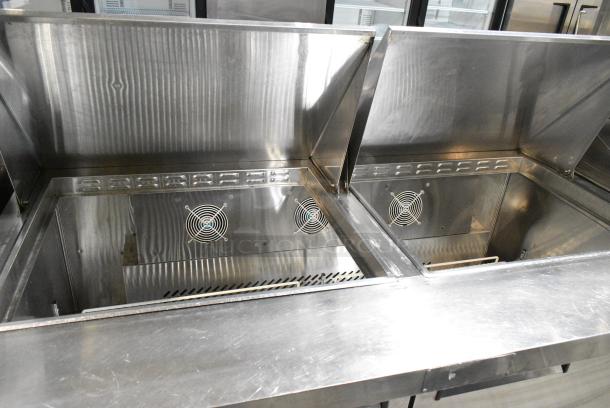 2017 Migali C-SP60-24BT-HC Stainless Steel Commercial Sandwich Salad Prep Table Bain Marie Mega Top on Commercial Casters. 115 Volts, 1 Phase. Tested and Powers On But Does Not Get Cold - Image 2 of 5