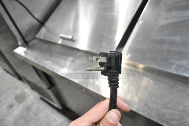 2017 Migali C-SP60-24BT-HC Stainless Steel Commercial Sandwich Salad Prep Table Bain Marie Mega Top on Commercial Casters. 115 Volts, 1 Phase. Tested and Powers On But Does Not Get Cold - Image 5 of 5