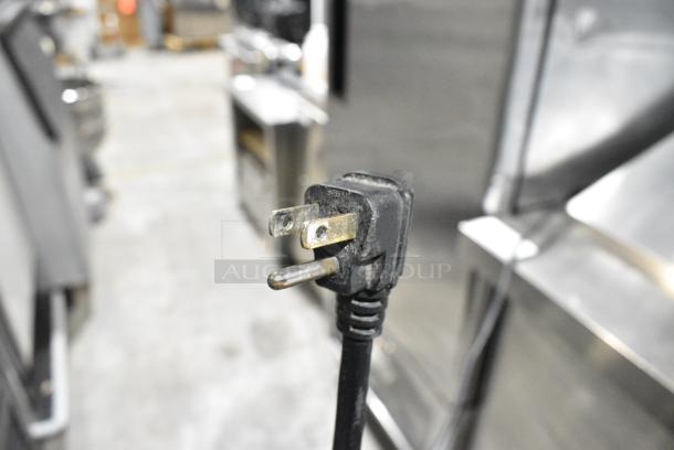 2017 Atosa MBF8505 Stainless Steel Commercial Single Door Reach In Cooler w/ Poly Coated Racks on Commercial Casters. 115 Volts, 1 Phase. Tested and Working! - Image 3 of 6