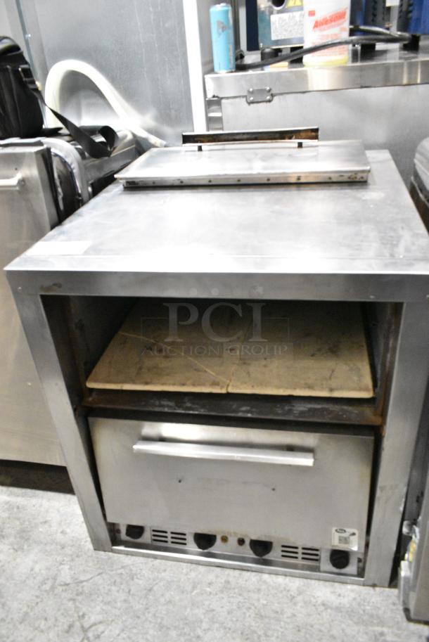Bakers Pride P46S Stainless Steel Countertop 2 Deck Pizza Oven w/ Broken Cooking Stones. See Pictures for Unattached Door. 208 Volts, 1 Phase. - Image 1 of 7