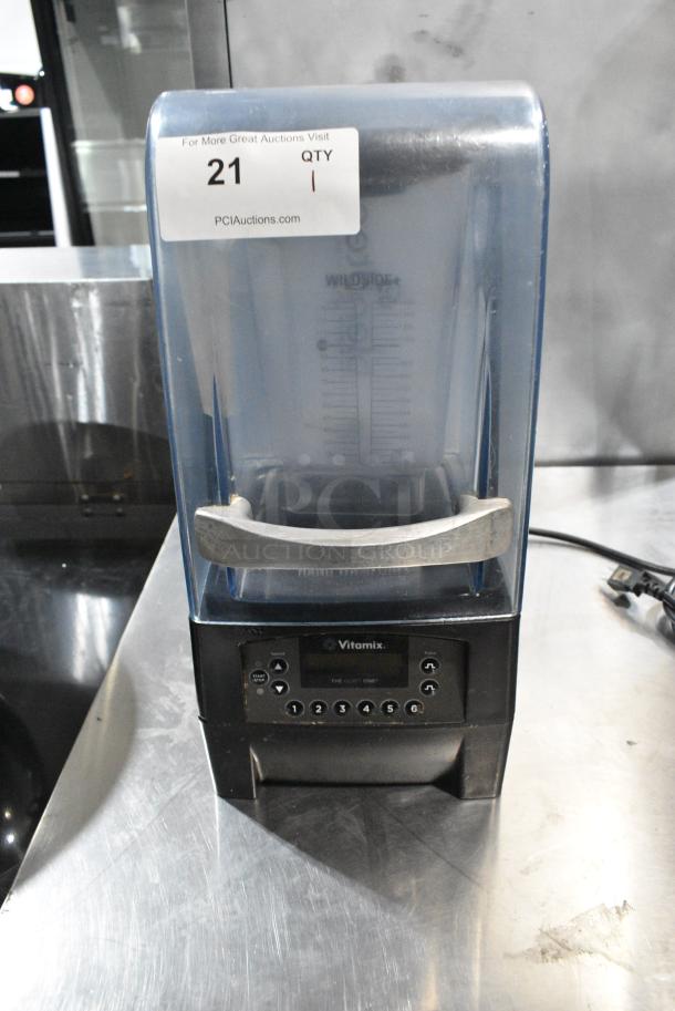 Vita-Mix VM0145 Metal Commercial Countertop Blender w/ Clear Poly Dome Cover. 120 Volts, 1 Phase. Tested and Powers On But Parts Do Not Move - Image 1 of 4