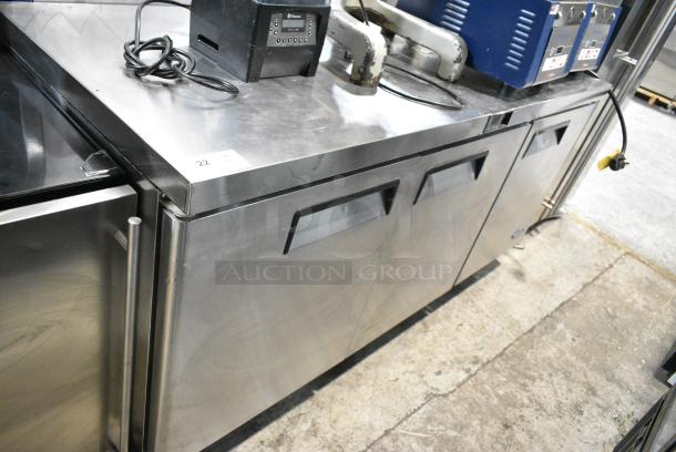 Atosa MGF8404 Stainless Steel Commercial 3 Door Undercounter Cooler on Commercial Casters. 115 Volts, 1 Phase. Tested and Powers On But Does Not Get Cold - Image 2 of 9
