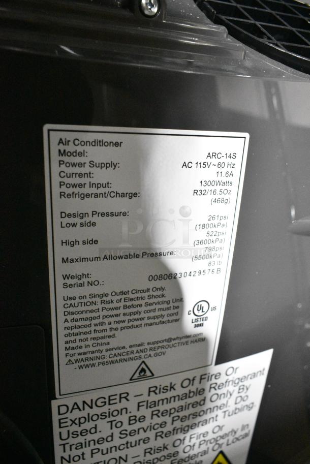 BRAND NEW SCRATCH AND DENT! Whynter ARC-14S 14,000 BTU Dual Hose Portable Air Conditioner. 115 Volts, 1 Phase. Tested and Working! - Image 7 of 7