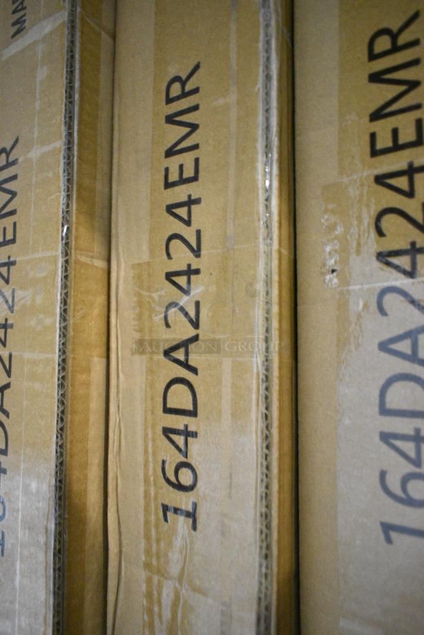 2 BRAND NEW SCRATCH AND DENT! Lancaster Table & Seating 164DA2424EMR Alloy Series 23 1/2" x 23 1/2" Emerald Green Standard Height Outdoor Table with 2 Cafe Chairs. 2 Times Your Bid! - Image 3 of 3