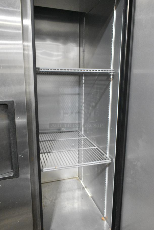 2020 True T-35-HC Stainless Steel Commercial 2 Door Reach In Cooler w/ Poly Coated Racks on Commercial Casters. 115 Volts, 1 Phase. Tested and Working! - Image 5 of 6