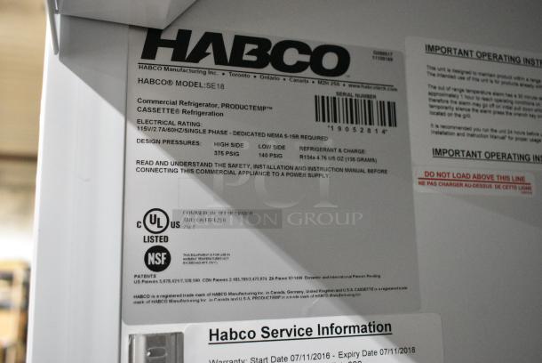 2019 Habco SE18 Metal Commercial Single Door Reach In Cooler Merchandiser. 115 Volts, 1 Phase. Tested and Working! - Image 6 of 6