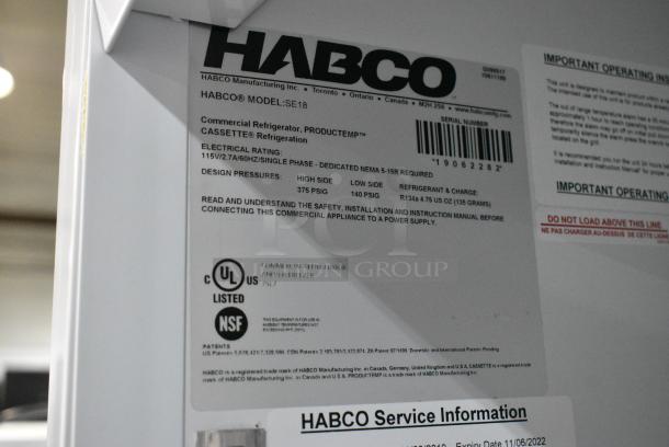2019 Habco SE18 Metal Commercial Single Door Reach In Cooler Merchandiser w/ Poly Coated Racks. 115 Volts, 1 Phase. Tested and Working! - Image 4 of 4