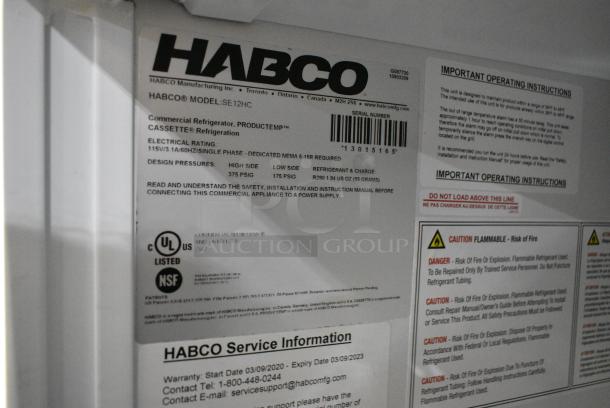 Habco SE12HC Metal Commercial Single Door Reach In Cooler Merchandiser w/ Poly Coated Racks. See Pictures for Broken Glass. 115 Volts, 1 Phase. Tested and Working! - Image 4 of 4