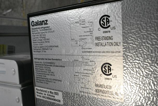Galanz GLR25MBKE02 Metal Mini Cooler. 115 Volts, 1 Phase. Tested and Powers On But Does Not Get Cold - Image 2 of 5
