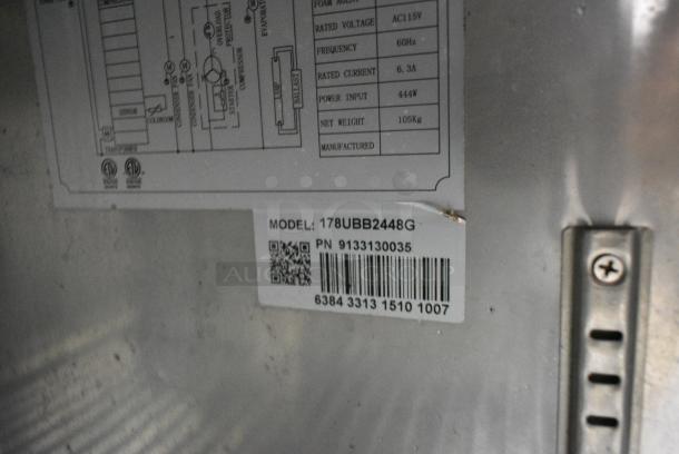 Perlick 178UBB2448G Stainless Steel Commercial 2 Door Back Bar Cooler Merchandiser. 115 Volts, 1 Phase. Cannot Test Due To Cut Power Cord - Image 4 of 5