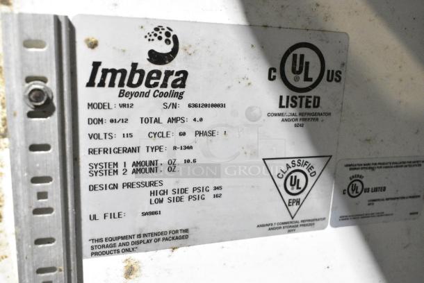 Imbera VR12 Metal Commercial Single Door Reach In Cooler Merchandiser. 115 Volts, 1 Phase. Tested and Does Not Power On - Image 4 of 4