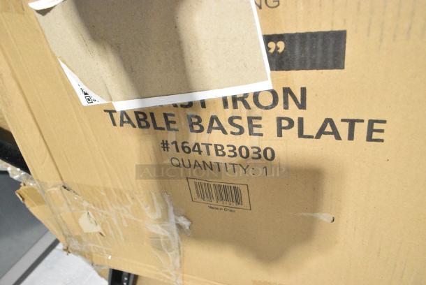 2 BRAND NEW SCRATCH AND DENT! Lancaster Table & Seating 164TB3030  30" x 30" Cross Cast Iron Table Base Plate. 2 Times Your Bid! - Image 3 of 3