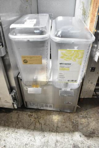Crathco D25-3 Stainless Steel Commercial Countertop 2 Hopper Refrigerated Beverage Machine. 115 Volts, 1 Phase. Tested and Working!