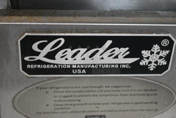Leader ESLB60 S/C Stainless Steel Commercial 2 Door Undercounter Cooler on Commercial Casters. 115 Volts, 1 Phase. Tested and Powers On But Does Not Get Cold - Image 2 of 6