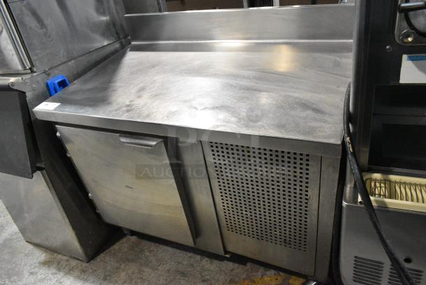 Stainless Steel Commercial Single Door Work Top Cooler. Tested and Powers On But Does Not Get Cold - Image 1 of 8