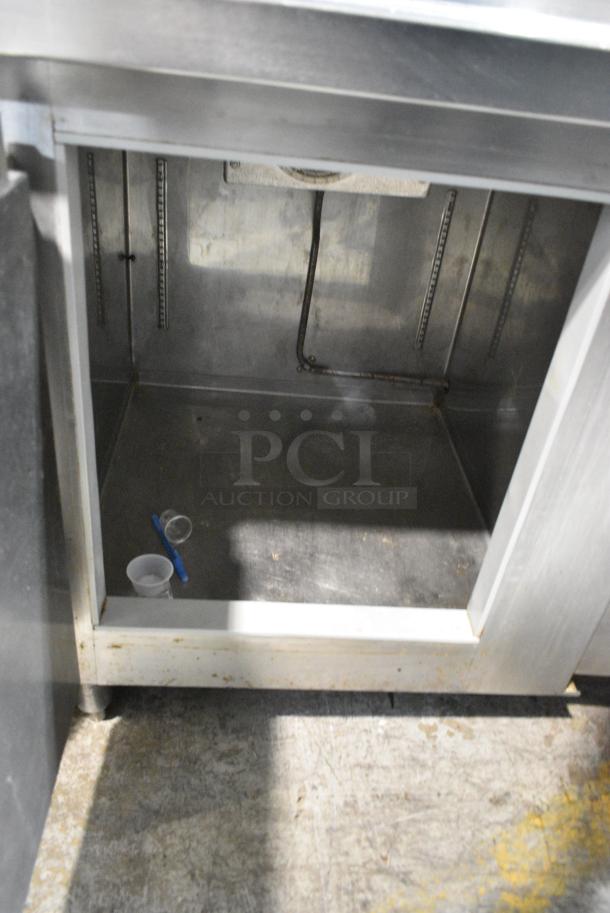 Stainless Steel Commercial Single Door Work Top Cooler. Tested and Powers On But Does Not Get Cold - Image 5 of 8