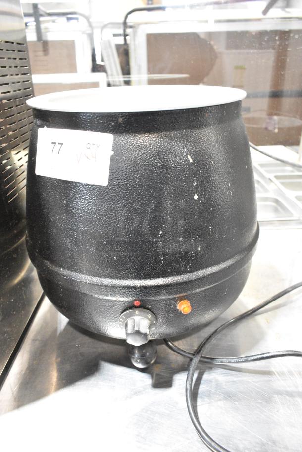Glenray 1010796 Metal Commercial Countertop Soup Kettle Food Warmer w/ 3 Metal Beer Buckets. 120 Volts, 1 Phase. Tested and Working! - Image 6 of 8