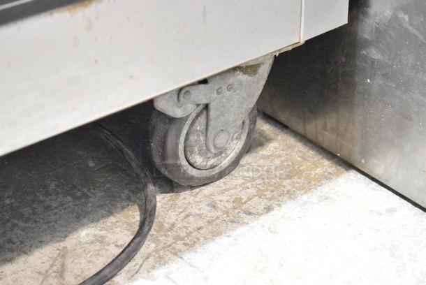 Leader LB48 S/C Stainless Steel Commercial 2 Door Undercounter Cooler on Commercial Casters. 115 Volts, 1 Phase. Tested and Powers On But Does Not Get Cold - Image 2 of 5