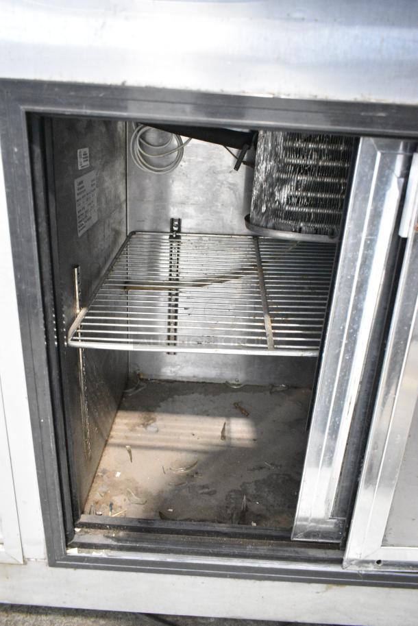 Leader LB48 S/C Stainless Steel Commercial 2 Door Undercounter Cooler on Commercial Casters. 115 Volts, 1 Phase. Tested and Powers On But Does Not Get Cold - Image 3 of 5