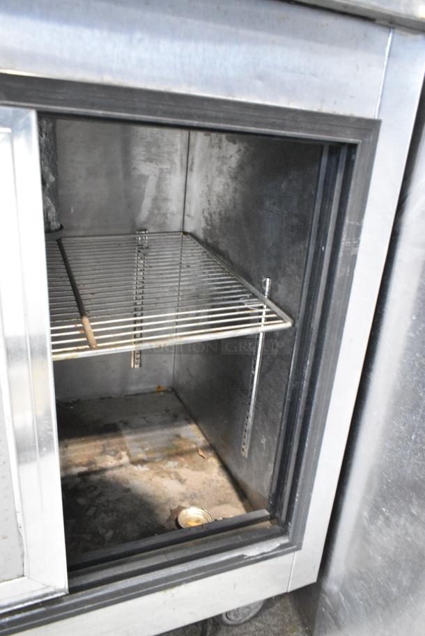 Leader LB48 S/C Stainless Steel Commercial 2 Door Undercounter Cooler on Commercial Casters. 115 Volts, 1 Phase. Tested and Powers On But Does Not Get Cold - Image 4 of 5