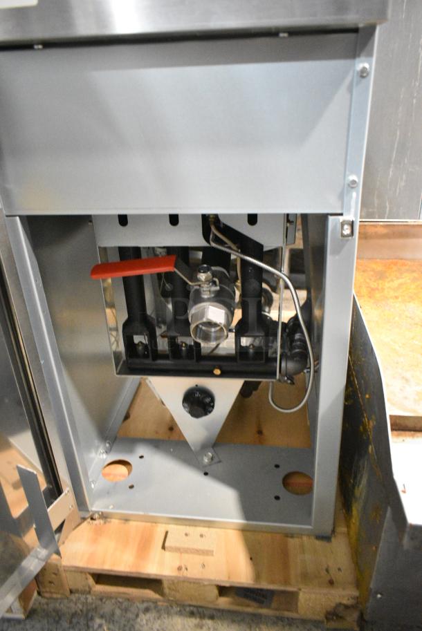 BRAND NEW! Vulcan 1VEG35M-1 Stainless Steel Commercial Floor Style Natural Gas Powered Deep Fat Fryer w/ 2 Metal Fry Baskets. 70,000 BTU. - Image 7 of 8