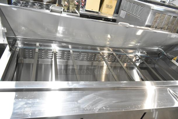 BRAND NEW! 2024 Avantco 178SSPT71MHC Stainless Steel Commercial Sandwich Salad Prep Table Bain Marie Mega Top. 115 Volts, 1 Phase. Tested and Working! - Image 3 of 7