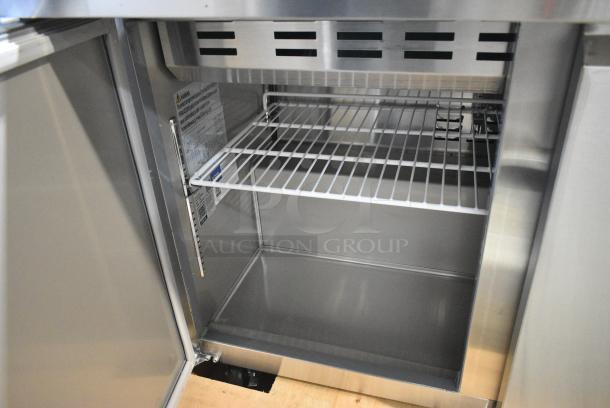 BRAND NEW! 2024 Avantco 178SSPT71MHC Stainless Steel Commercial Sandwich Salad Prep Table Bain Marie Mega Top. 115 Volts, 1 Phase. Tested and Working! - Image 4 of 7