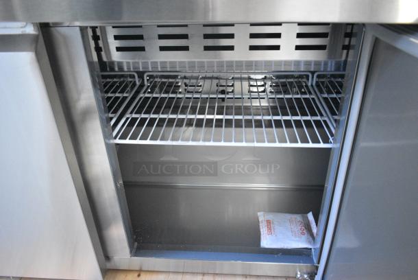 BRAND NEW! 2024 Avantco 178SSPT71MHC Stainless Steel Commercial Sandwich Salad Prep Table Bain Marie Mega Top. 115 Volts, 1 Phase. Tested and Working! - Image 5 of 7