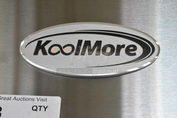 BRAND NEW! 2024 KoolMore RIF-2D-GD Stainless Steel Commercial 2 Door Reach In Freezer Merchandiser w/ Poly Coated Racks. 115 Volts, 1 Phase. Tested and Working! - Image 3 of 6
