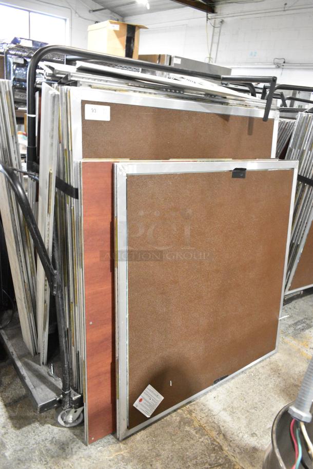 ALL ONE MONEY! Lot of 3 Metal Carts of Approximately 116 4'x4' Portable Dance Floor Pieces. w/ Stairs. Approximately 1,800 Square Feet. - Image 4 of 6