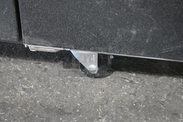 BRAND NEW SCRATCH AND DENT! 2024 Glastender C1FB36 Metal Commercial 2 Door Back Bar Cooler on Commercial Casters. 120 Volts, 1 Phase. Tested and Working! - Image 2 of 4