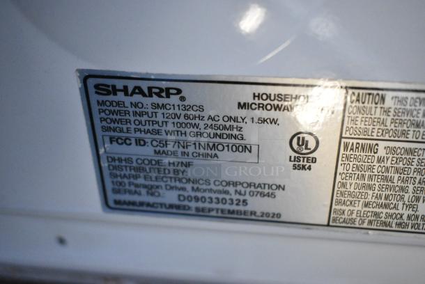 Sharp Carousel SMC1132CS Metal Countertop Microwave Oven w/ Plate. 120 Volts, 1 Phase. - Image 5 of 5