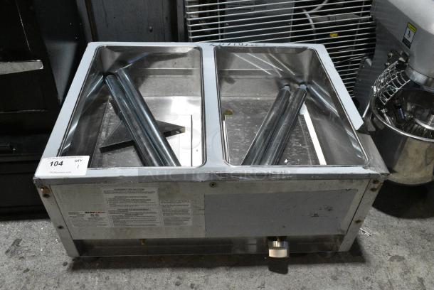 ServIt 423GST2WELP Stainless Steel Commercial Propane Gas Powered 2 Bay Steam Table. 7,000 BTU. - Image 1 of 7