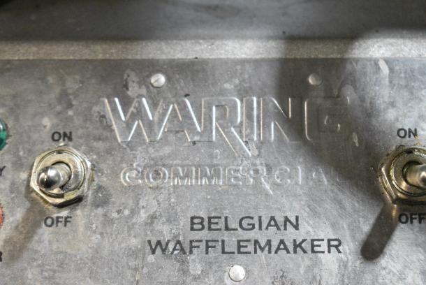 Waring WW250X Metal Commercial Countertop Double Belgian Waffle Maker. 120 Volts, 1 Phase. Tested and Working! - Image 2 of 7