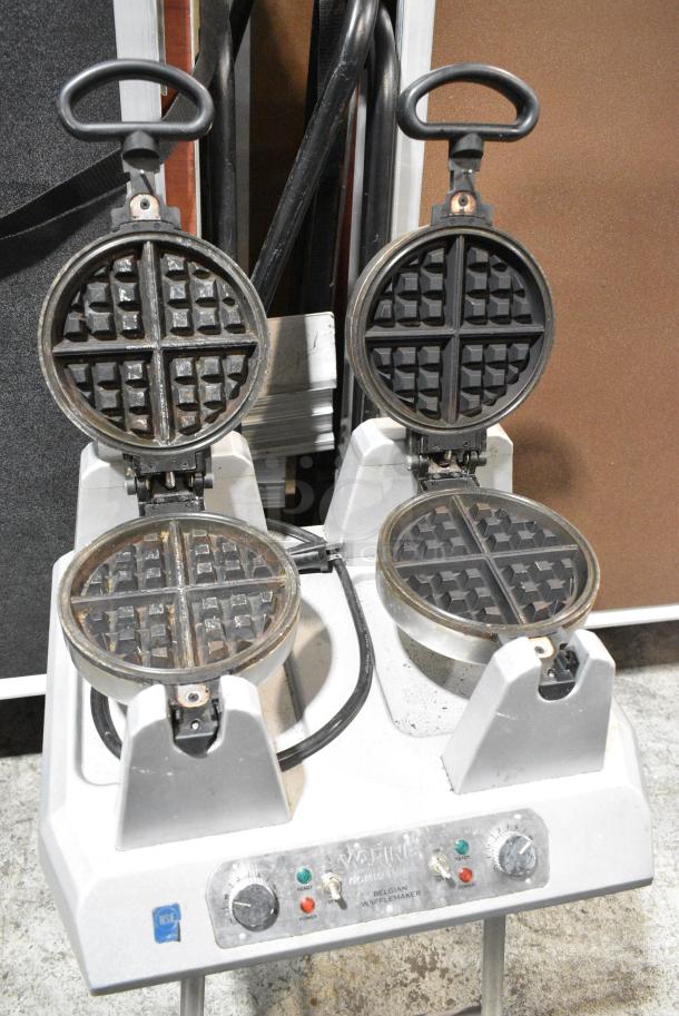 Waring WW250X Metal Commercial Countertop Double Belgian Waffle Maker. 120 Volts, 1 Phase. Tested and Working! - Image 4 of 7
