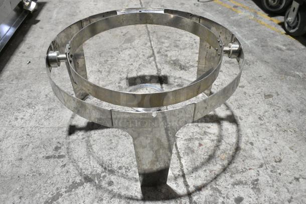 6 Various Metal Items Including Metal Mixing Bowl, Bowl Dolly, Chafer Pieces. 6 Times Your Bid! - Image 3 of 10