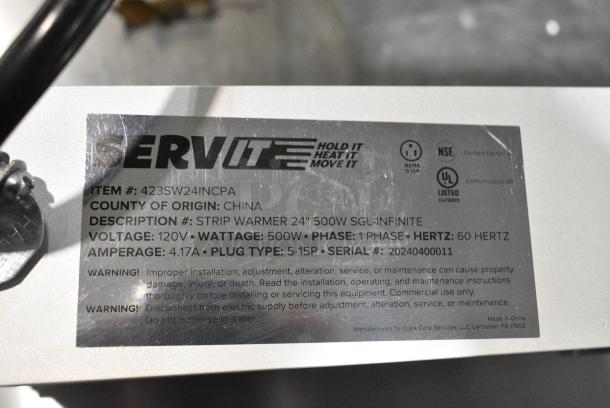 BRAND NEW SCRATCH AND DENT! ServIt 423SW24INCPA 24" Strip Warmer with Single Adjustable Infinite Control and Cord. 120 Volts, 1 Phase. - Image 6 of 6
