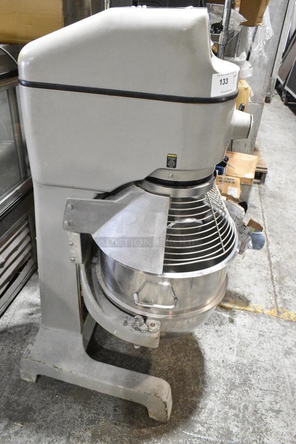 Globe SP60 Metal Commercial Floor Style 60 Quart Planetary Dough Mixer w/ Stainless Steel Mixing Bowl, Bowl Guard and Dough Hook Attachment. 220 Volts, 1 Phase. - Image 5 of 7
