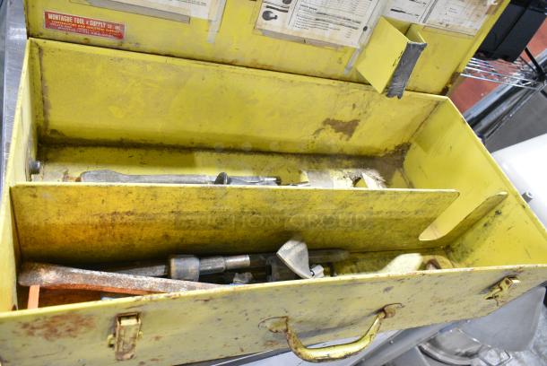 Bosch Yellow Metal Tool Box w/ Contents. - Image 2 of 6